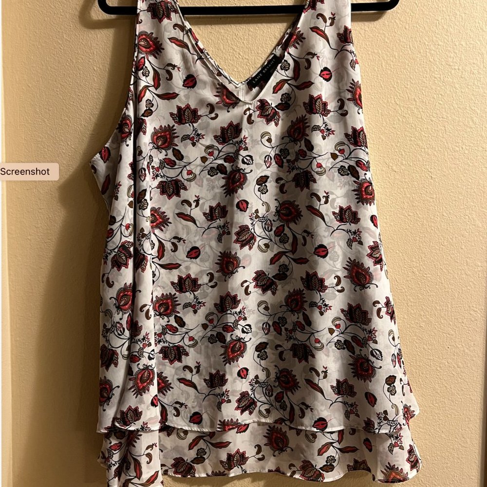 Sleeveless Vneck Swing Double Layer